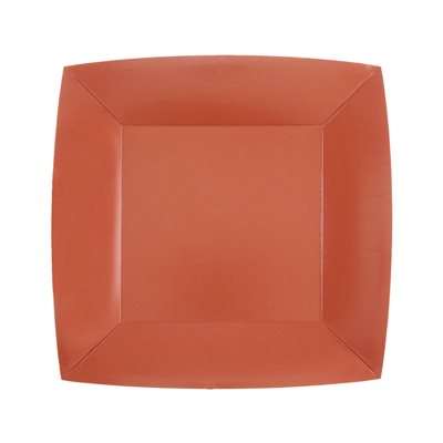 Petite assiette carrée Terracotta 18 x 18 cm Sachet de 10 pi Petite assiette carrée Terracotta 18 x 18 cm Sachet de 10 pi