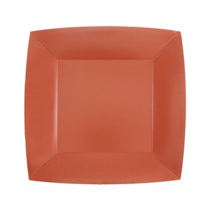 Petite assiette carrée Terracotta 18 x 18 cm Sachet de 10 pi