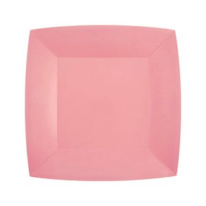 Petite assiette carrée Rose 18 x 18 cm Sachet de 10 pièces
