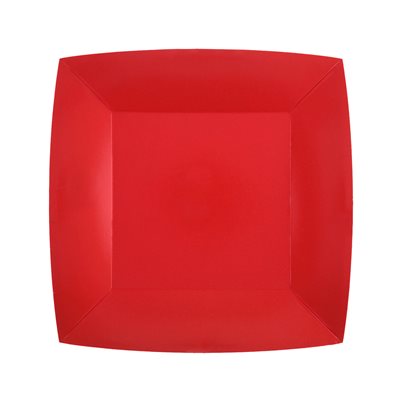 Petite assiette carrée Rouge Sachet de 10 pièces 18 x 18 cm Petite assiette carrée Rouge Sachet de 10 pièces 18 x 18 cm