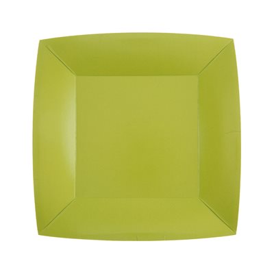 Petite assiette carrée Kiwi 18 x 18 cm Sachet de 10 pièces Petite assiette carrée Kiwi 18 x 18 cm Sachet de 10 pièces