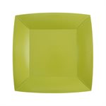 Petite assiette carrée Kiwi 18 x 18 cm Sachet de 10 pièces