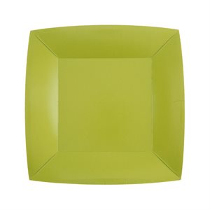 Petite assiette carrée Kiwi 18 x 18 cm Sachet de 10 pièces