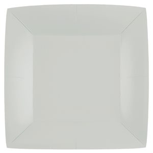 Grande assiette carrée Gris 23 x 23 cm Sachet de 10 pièces