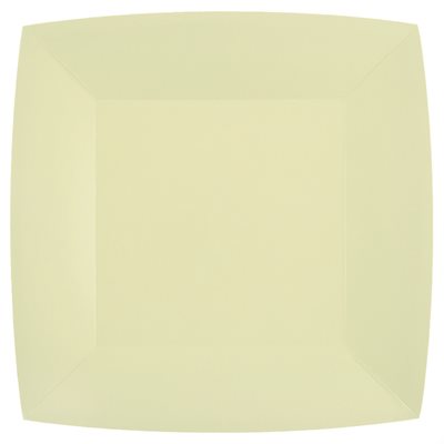 Grande assiette carrée Champagne Sachet de 10 pièces 23 x 23 Grande assiette carrée Champagne Sachet de 10 pièces 23 x 23