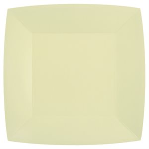 Grande assiette carrée Champagne Sachet de 10 pièces 23 x 23
