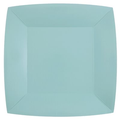 Grande assiette carrée Bleu clair Sachet de 10 pièces 23 x 2 Grande assiette carrée Bleu clair Sachet de 10 pièces 23 x 2