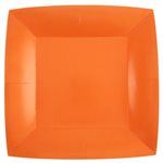 Grande assiette carrée Orange Sachet de 10 pièces 23 x 23 cm