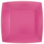 Grande assiette carrée Rose 23 x 23 cm Sachet de 10 pièces