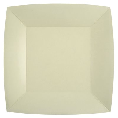 Grande assiette carrée Sable 23 x 23 cm Sachet de 10 pièces Grande assiette carrée Sable 23 x 23 cm Sachet de 10 pièces