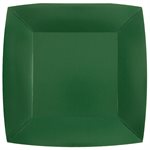 Grande assiette carrée Vert 23 x 23 cm Sachet de 10 pièces