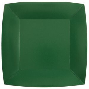 Grande assiette carrée Vert 23 x 23 cm Sachet de 10 pièces