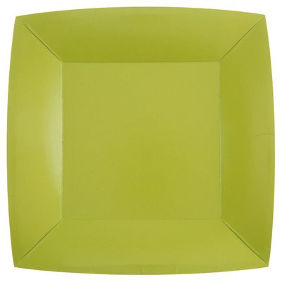 Grande assiette carrée Kiwi 23 x 23 cm Sachet de 10 pièces Grande assiette carrée Kiwi 23 x 23 cm Sachet de 10 pièces