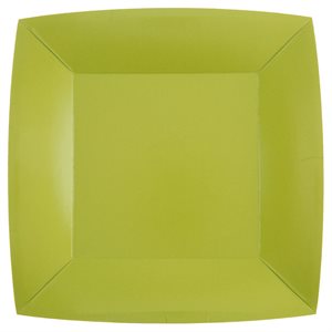 Grande assiette carrée Kiwi 23 x 23 cm Sachet de 10 pièces