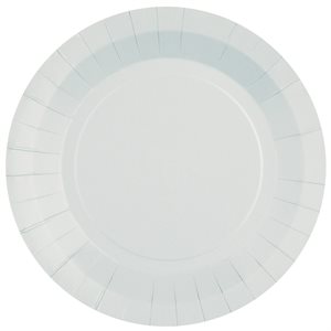 Grande assiette ronde Gris 22.5 cm Sachet de 10 pièces