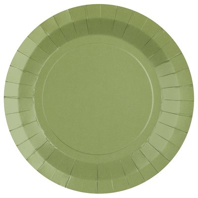 Grande assiette ronde Sauge 22.5 cm Sachet de 10 pièces