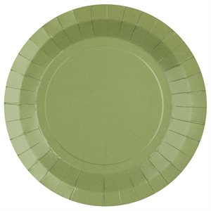 Grande assiette ronde Sauge 22.5 cm Sachet de 10 pièces