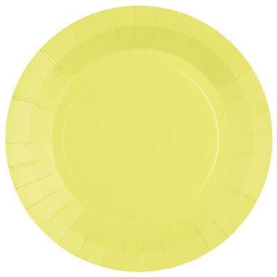 Grande assiette ronde Jaune 22.5 cm Sachet de 10 pièces Grande assiette ronde Jaune 22.5 cm Sachet de 10 pièces