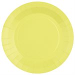 Grande assiette ronde Jaune  22.5 cm Sachet de 10 pièces