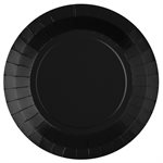 Grande assiette ronde Noir  22.5 cm Sachet de 10 pièces
