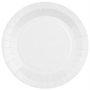 Grande assiette ronde Blanc 22.5 cm Sachet de 10 pièces