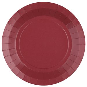 Grande assiette ronde Bordeaux 22.5 cm Sachet de 10 pièces