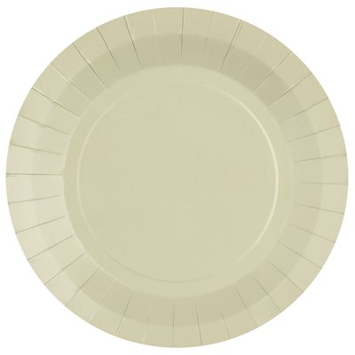 Grande assiette ronde Sable 22.5 cm Sachet de 10 pièces