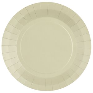 Grande assiette ronde Sable 22.5 cm Sachet de 10 pièces