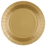 Grande assiette ronde Or  22.5 cm Sachet de 10 pièces