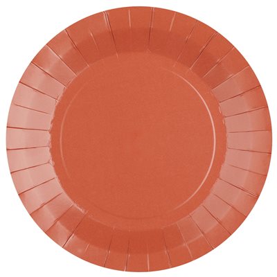 Grande assiette ronde Terracotta 22.5 cm Sachet de 10 pièce