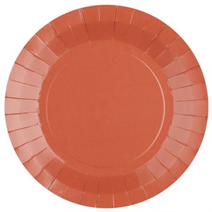 Grande assiette ronde Terracotta 22.5 cm Sachet de 10 pièce