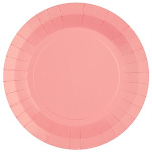 Grande assiette ronde Rose 22.5 cm Sachet de 10 pièces