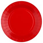Grande assiette ronde Rouge  22.5 cm Sachet de 10 pièces