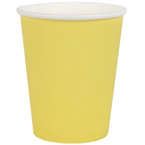 Gobelet Jaune 7.8 x 9 cm / 25 cl Sachet de 10 pièces