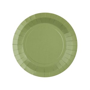Petite assiette ronde Sauge 17.5 cm Sachet de 10 pièces