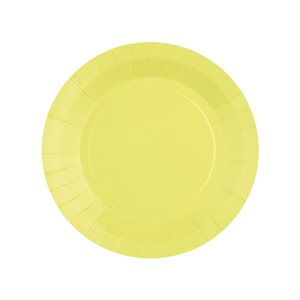 Petite assiette ronde Jaune 17.5 cm Sachet de 10 pièces