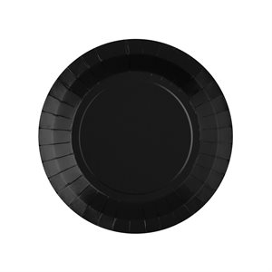 Petite assiette ronde Noir 17.5 cm Sachet de 10 pièces