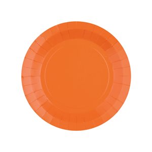 Petite assiette ronde Orange 17.5 cm Sachet de 10 pièces