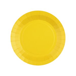 Petite assiette ronde Jaune 17.5 cm Sachet de 10 pièces