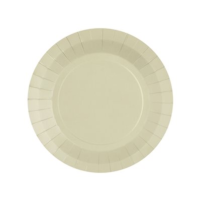 Petite assiette ronde Sable 17.5 cm Sachet de 10 pièces