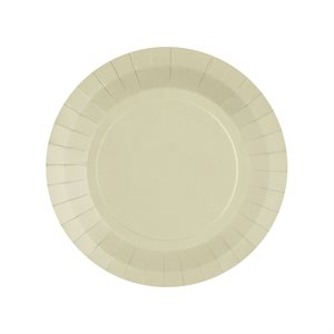 Petite assiette ronde Sable 17.5 cm Sachet de 10 pièces