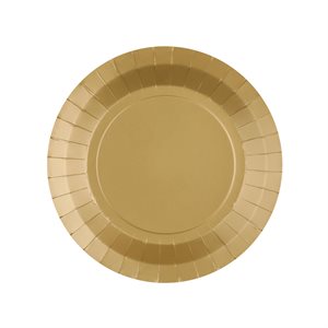 Petite assiette ronde Or 17.5 cm Sachet de 10 pièces