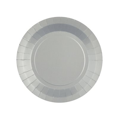 Petite assiette ronde Argent 17.5 cm Sachet de 10 pièces