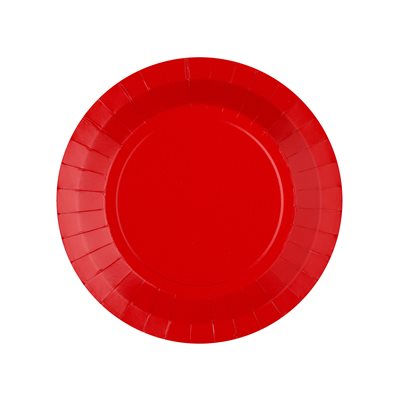 Petite assiette ronde Rouge 17.5 cm Sachet de 10 pièces