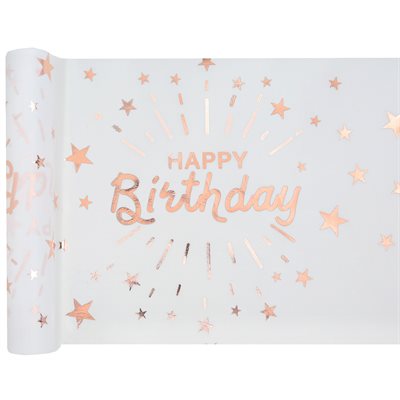 Chemin de table Happy Birthday Etincelant Rose 30 cm Rouleau Chemin de table Happy Birthday Etincelant Rose 30 cm Rouleau