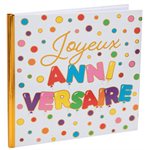 Livre d'or Anniversaire ballon Multicolore 24 x 24 cm Sachet