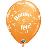 B.11'' BONNE FETE ÉTOILES ORANGE  P / 50