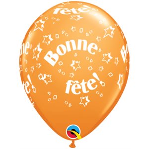 B.11'' BONNE FETE ÉTOILES ORANGE P / 50