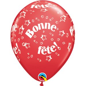 B.11'' BONNE FETE ÉTOILES RED P / 50