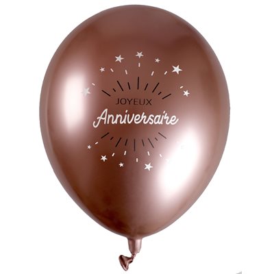 Ballon Anniversaire Etincelant rose gold Rose Ø 30 cm Sachet Ballon Anniversaire Etincelant rose gold Rose Ø 30 cm Sachet